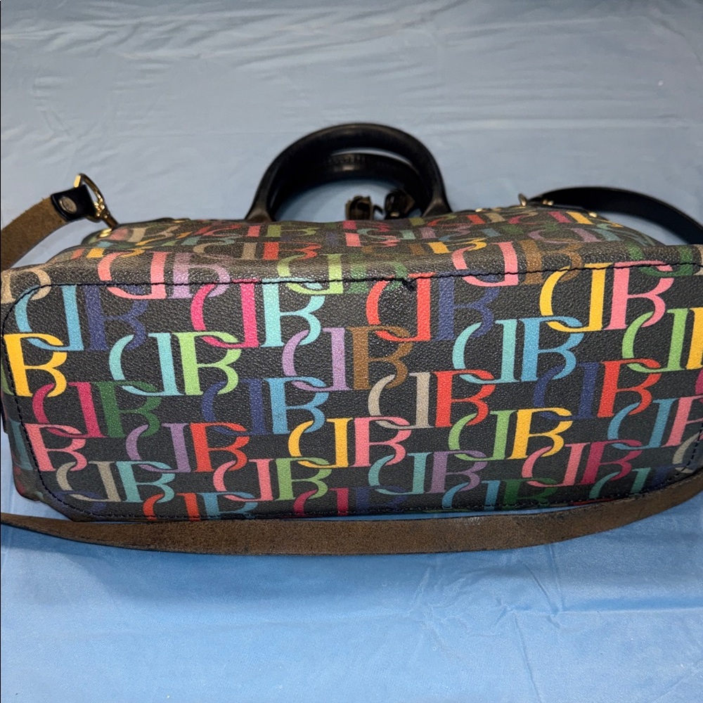 Dooney & Bourke Multicolor Logo Satchel - Picture 4 of 10